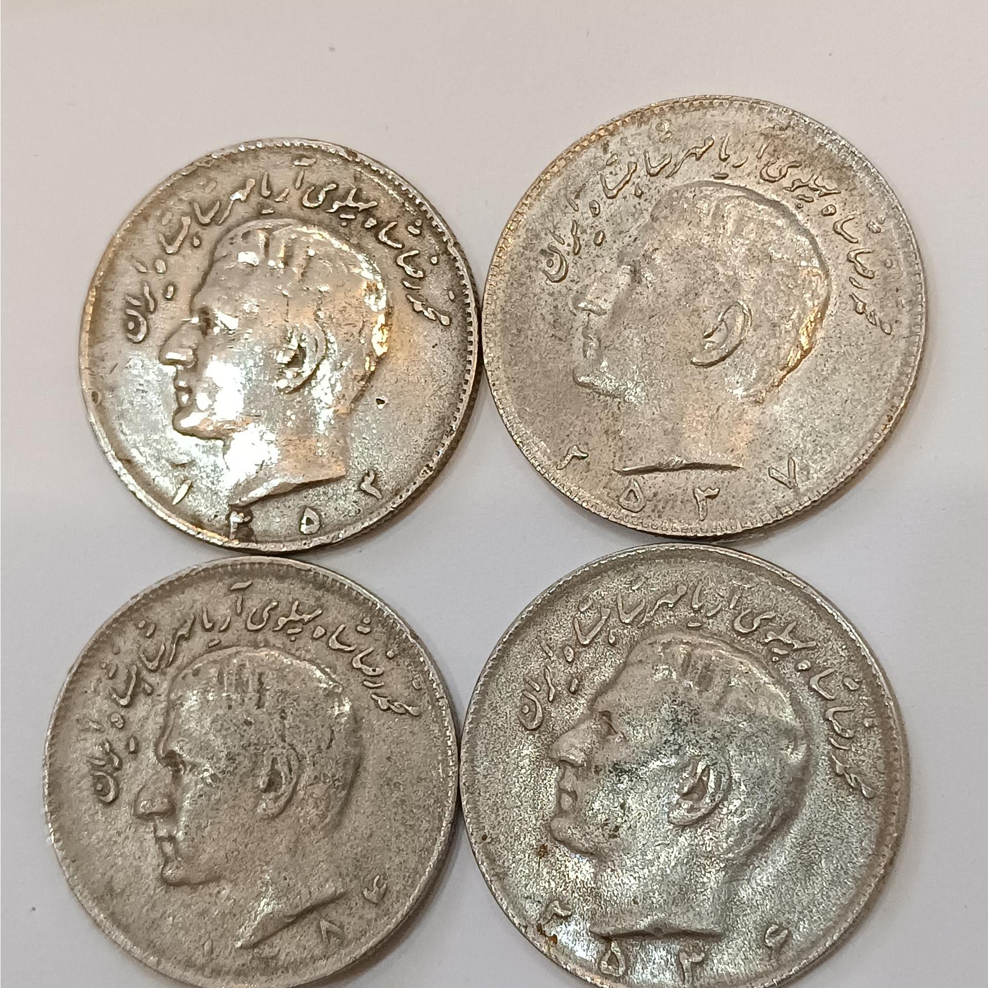 4عددسکه 10ریالی محمد رضا شاه پهلوی
