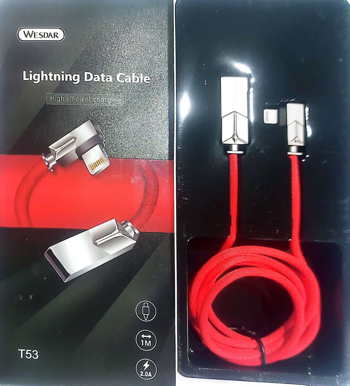 کابل تبدیل USB به USB-C وسدار مدل T53 طول 1 متر