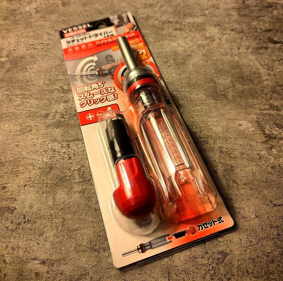 پیچ گوشتی بیت گیر جغجغه ای وسل ژاپن Vessel