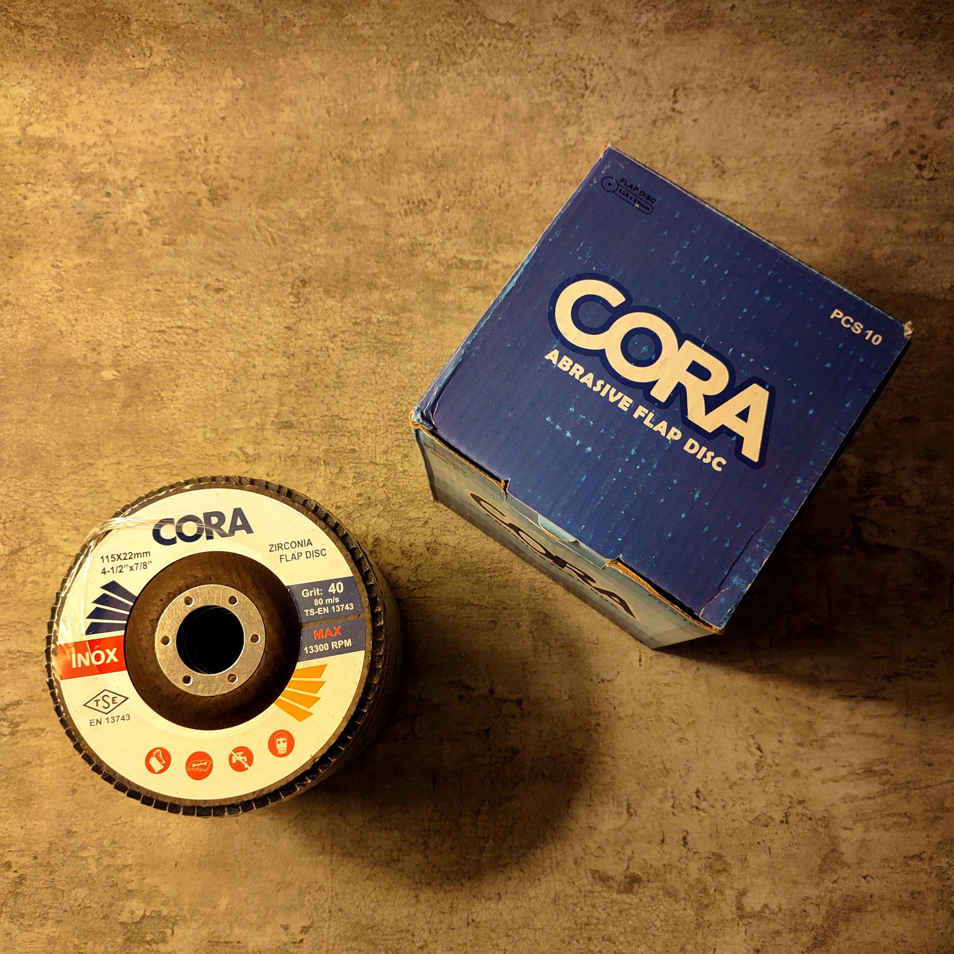 سنباده فلاپ مینی فرز بسته 10 عددی گرید 40 Cora