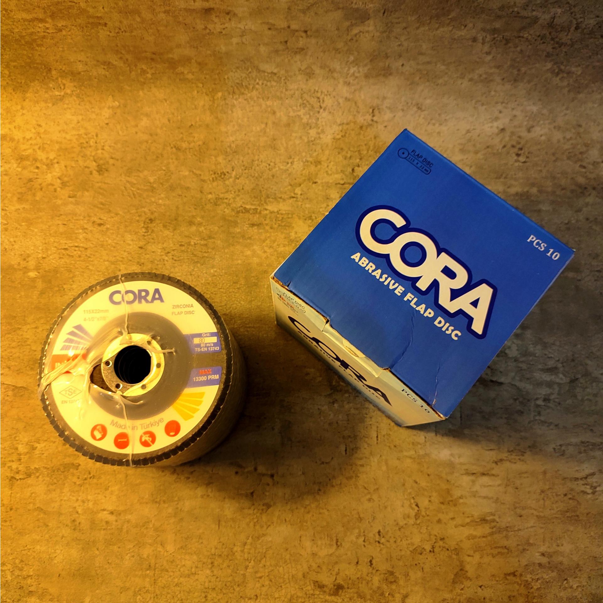 سنباده فلاپ مینی فرز بسته 10 عددی گرید 80 Cora