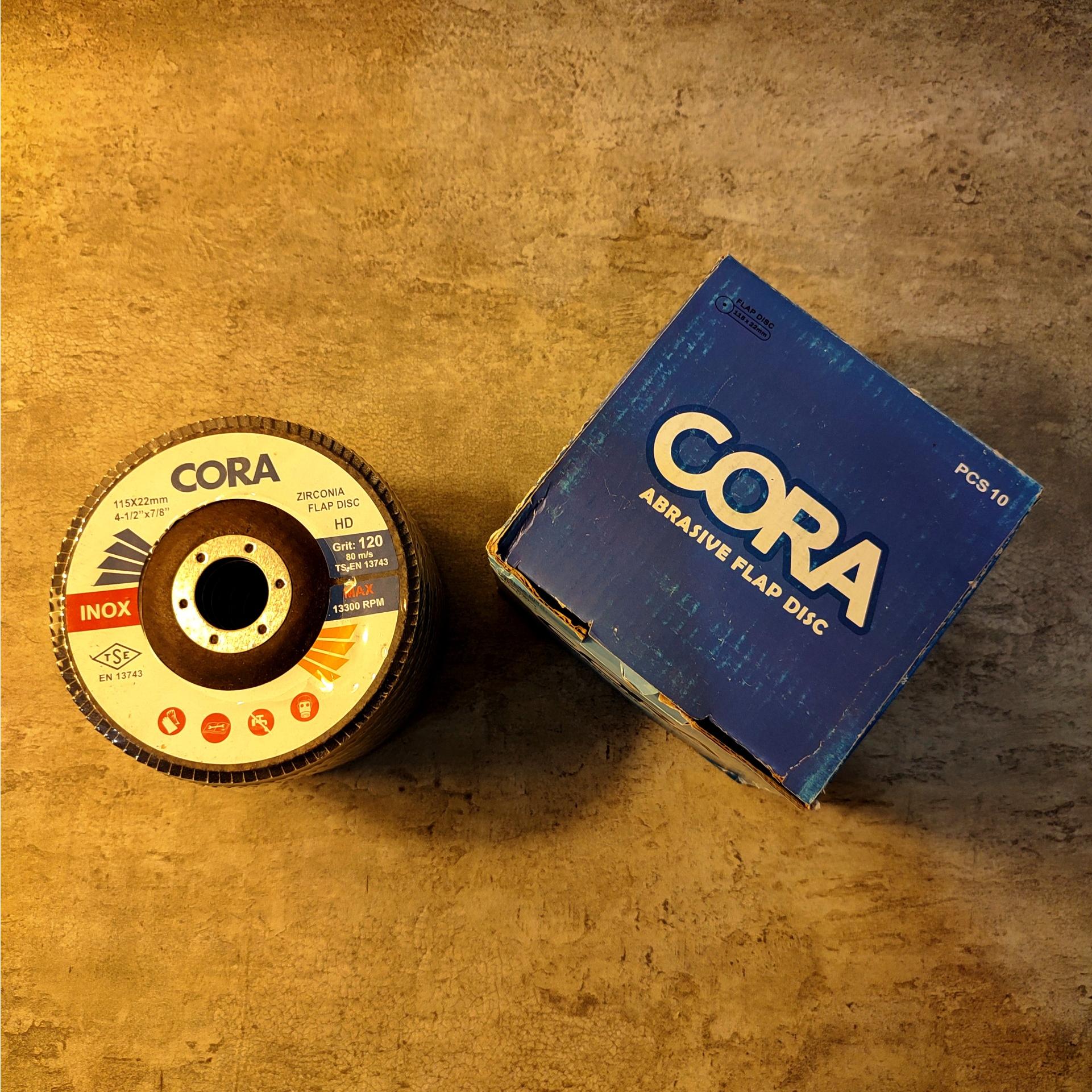 سنباده فلاپ مینی فرز بسته 10 عددی گرید 120 Cora