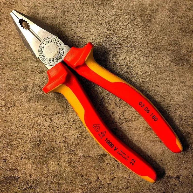 انبر دست 7 اینچ عایق برق کنیپکس آلمان Knipex