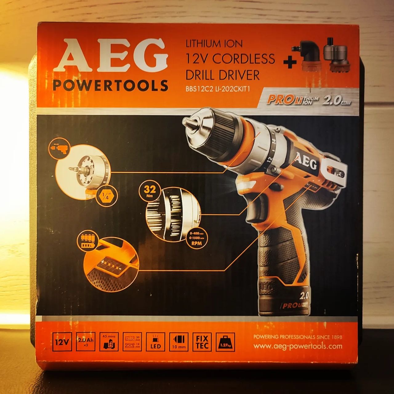 دریل پیچ گوشتی شارژی 12 ولت آاگ AEG