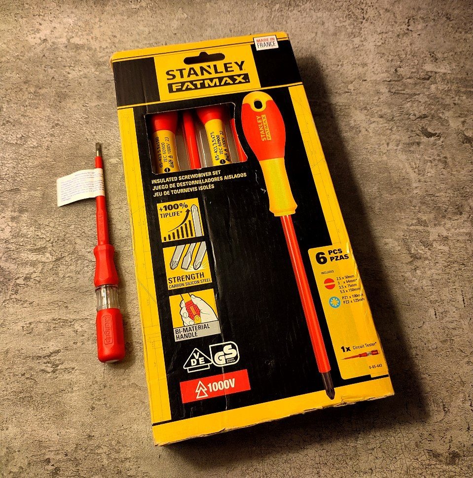 ست پیچ گوشتی عایق برق 1000 ولت استنلی Stanley