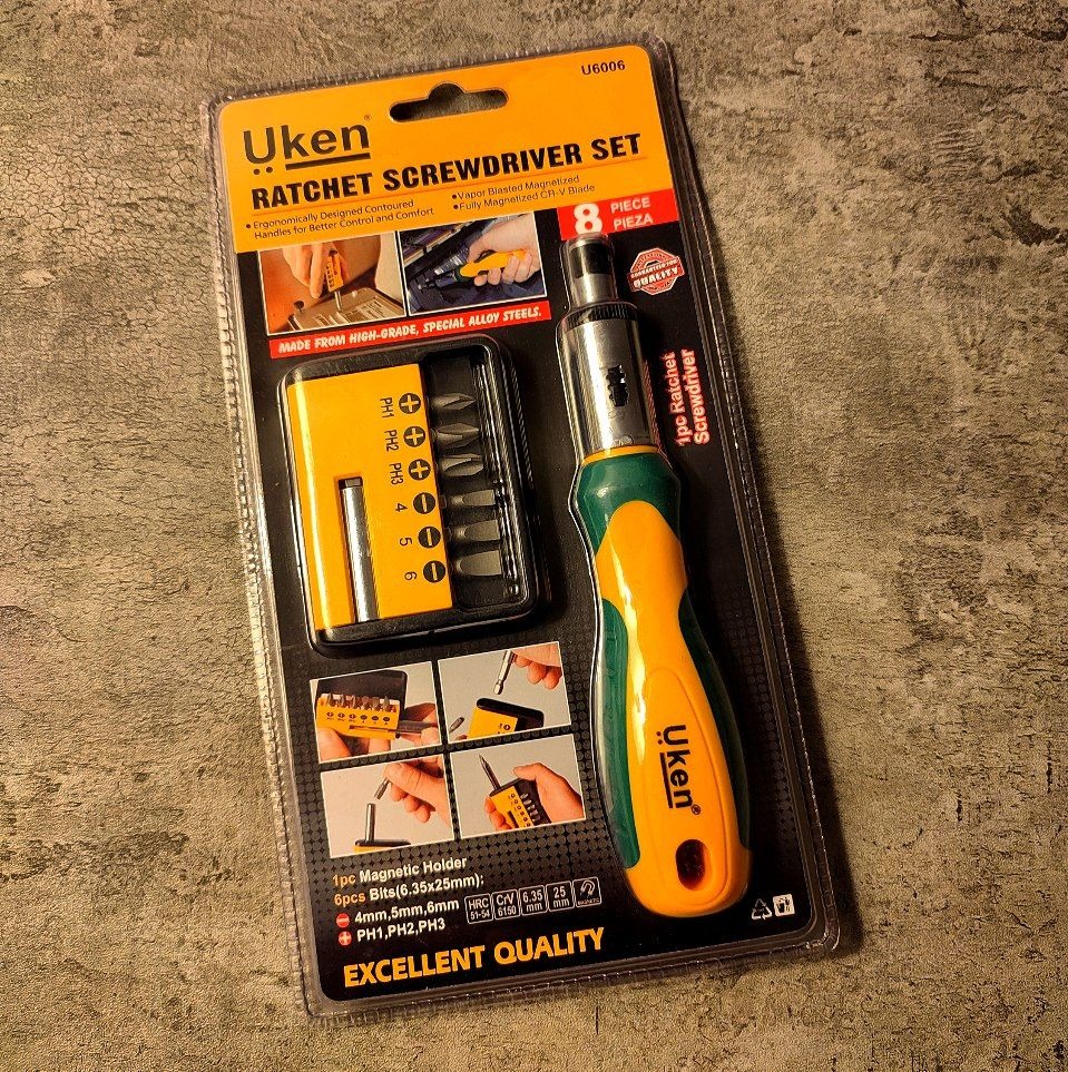 ست پیچ گوشتی بیت خور جغجغه ای Uken