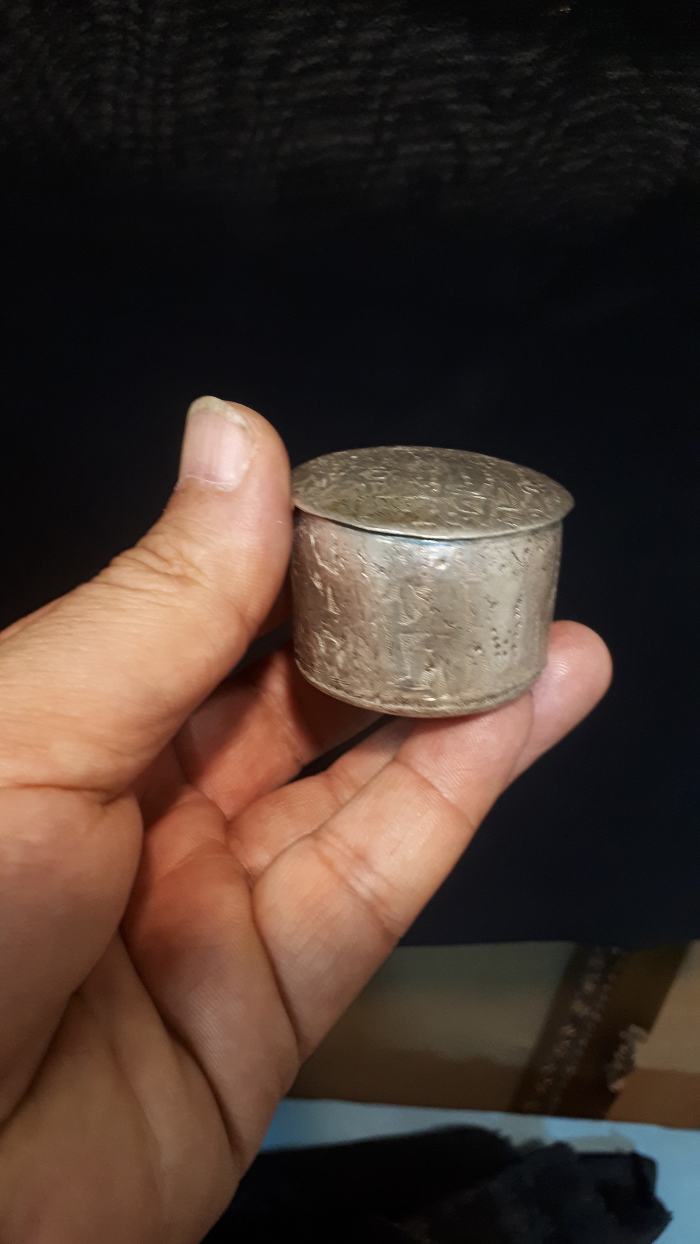 حبدان جا جواهری منقل انبر جعبه باکس روکش نقره