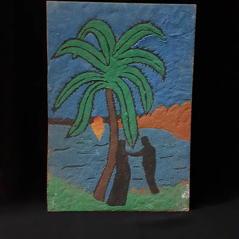 نقاشی با ماسه رنگی