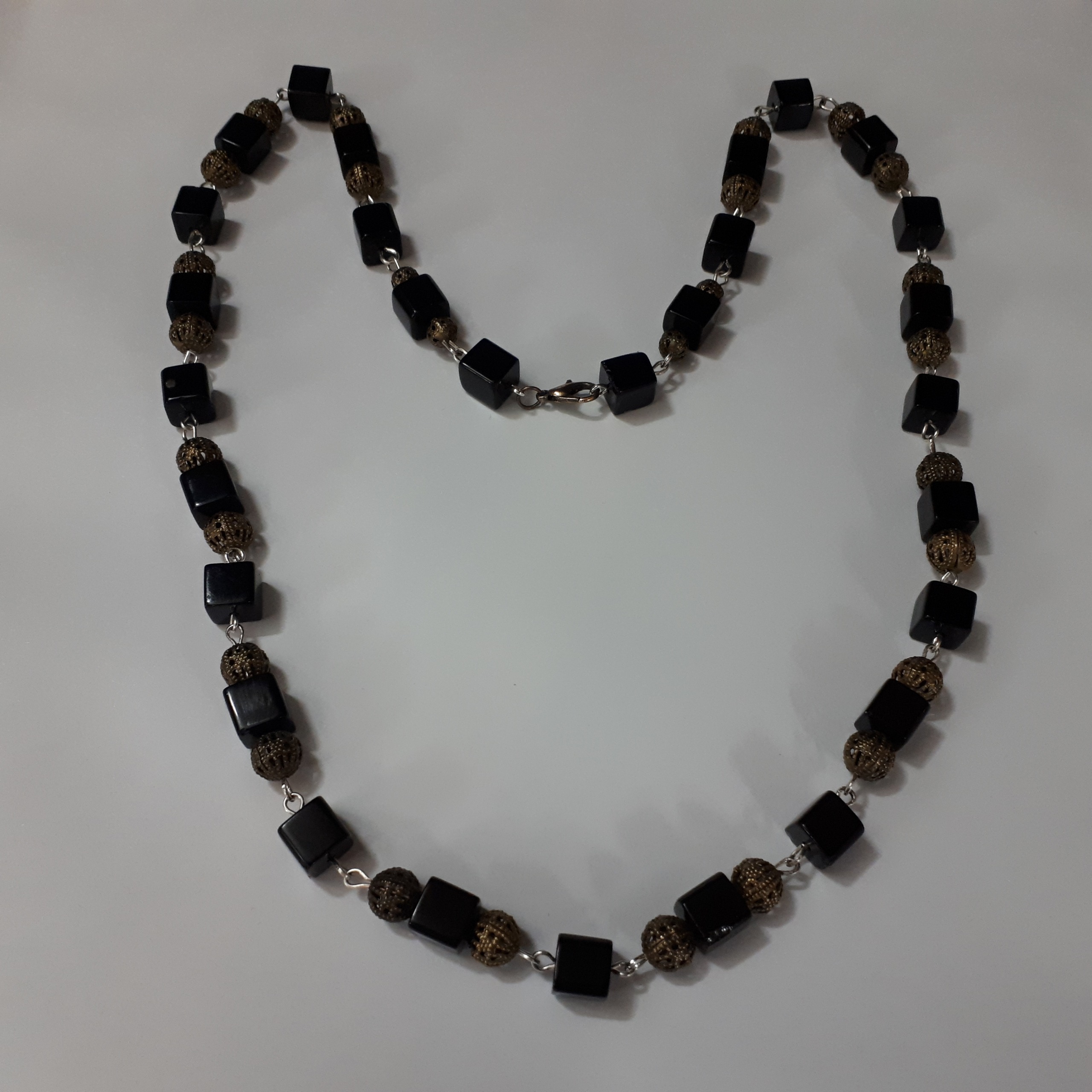 گردنبند سنگ عقیق شبق مشکی