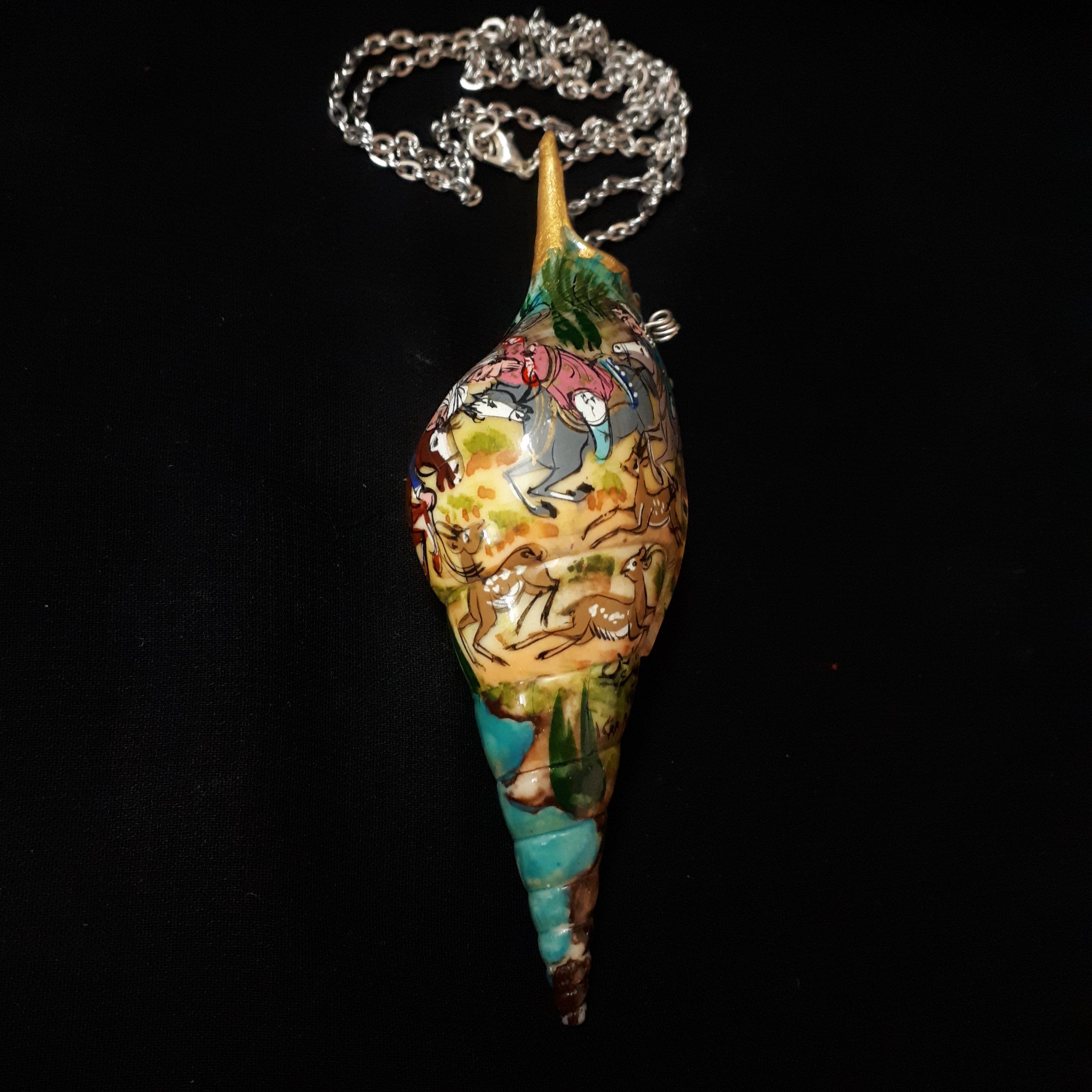 گردنبند صدف مینیاتور شده