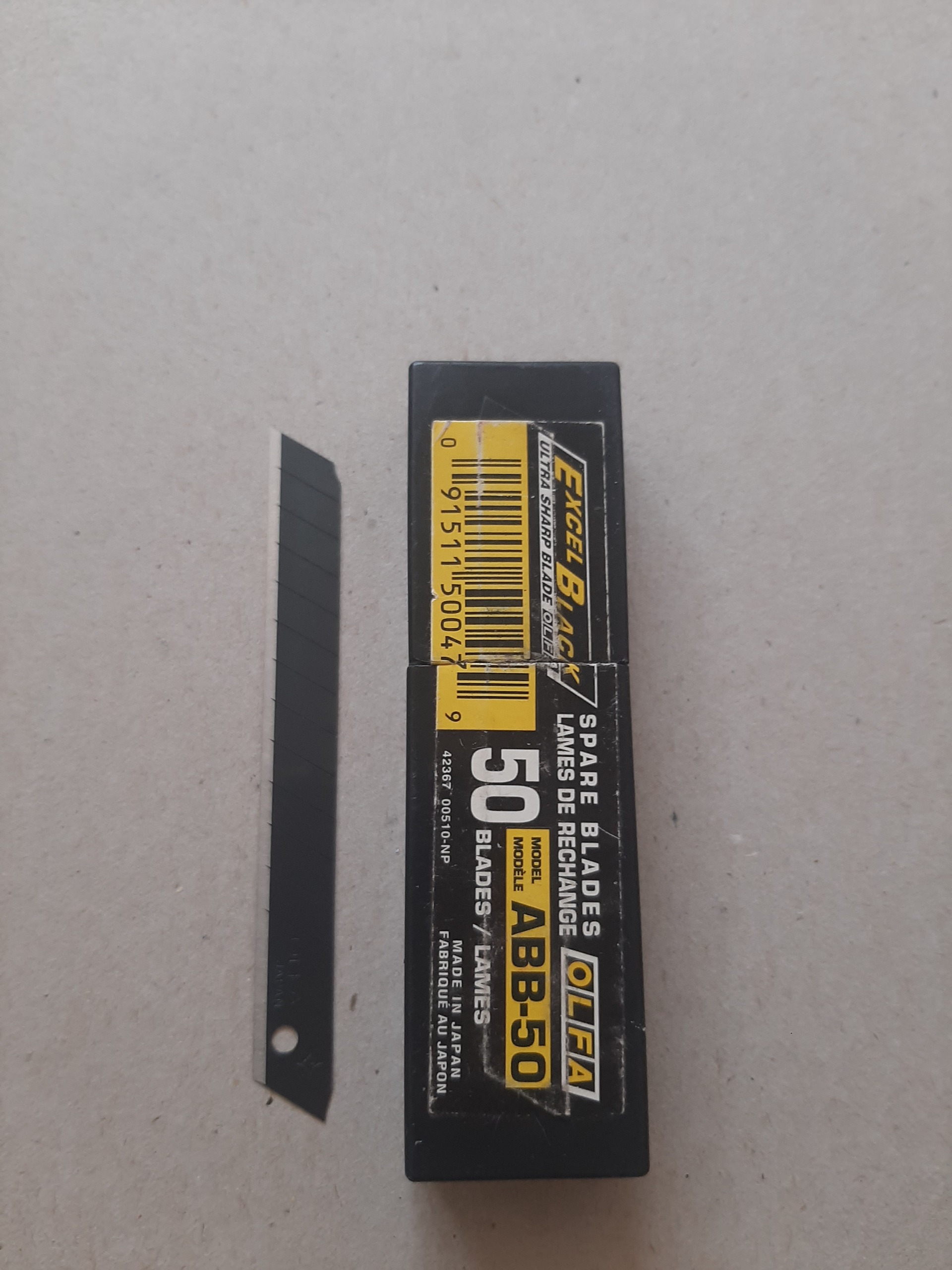 تیغ کاترکوچک الفا ژاپنی ABB-50 تکی وبسته 50 عددی