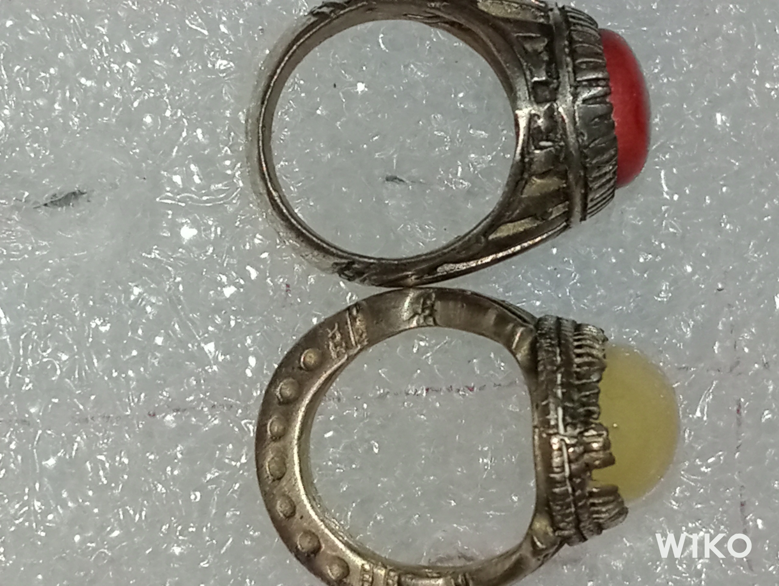 جفت انگشتر عقیق لیمو نارنجی