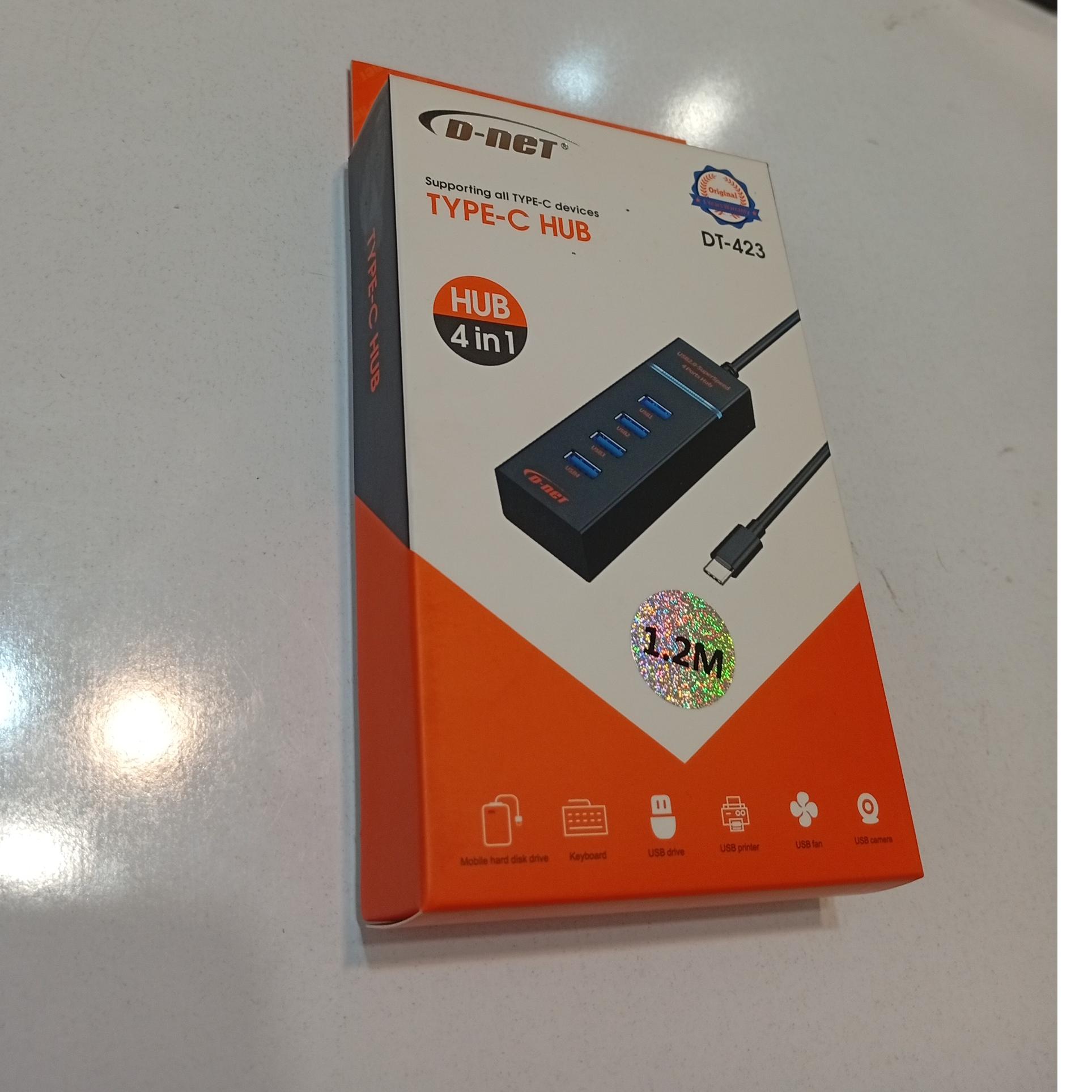 هاب تایپ سی type c چهار پورت طول 1.2 متر