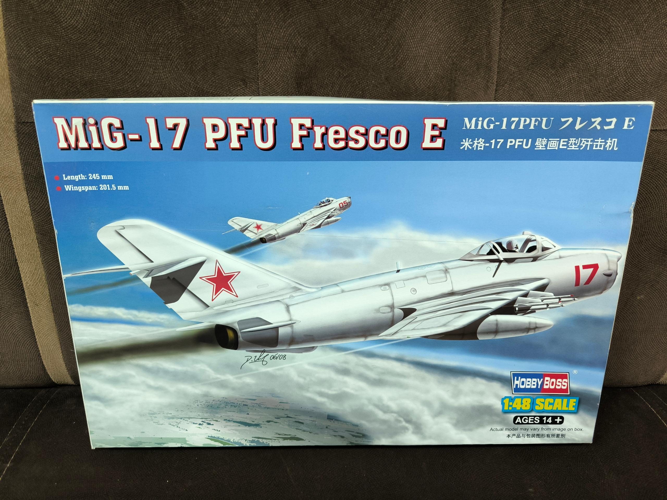 کیت هواپیما MiG-17 E برند Hobby Boss مقیاس 1/48