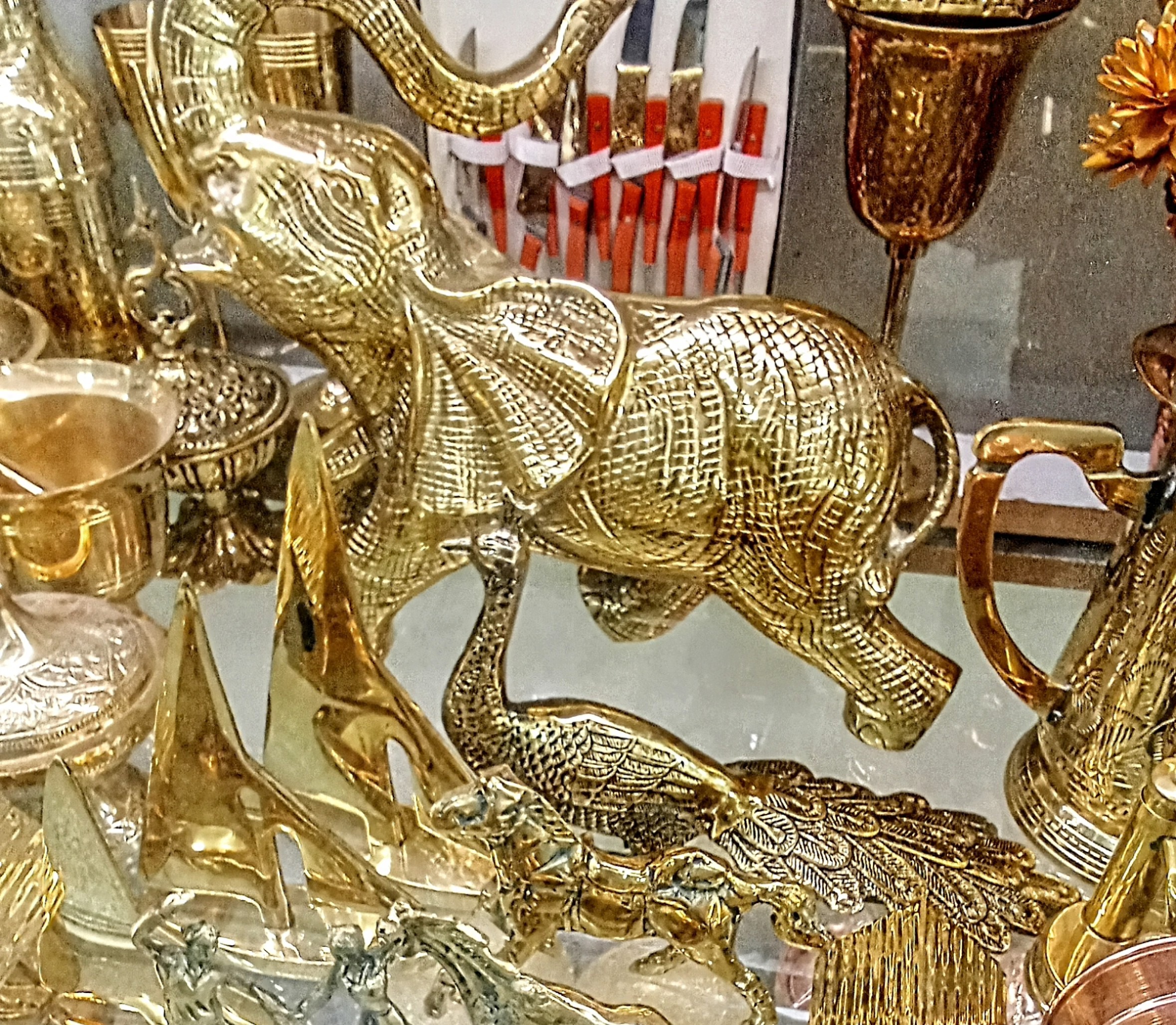 مجسمه دکوری برنزی فیل سایز بزرگ بالای 4کیلو