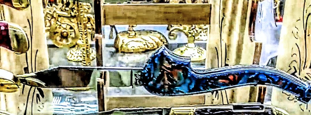 چاقوفوقکلکسیونی استادشعبانی مدل پیپ دسته کهربااصل