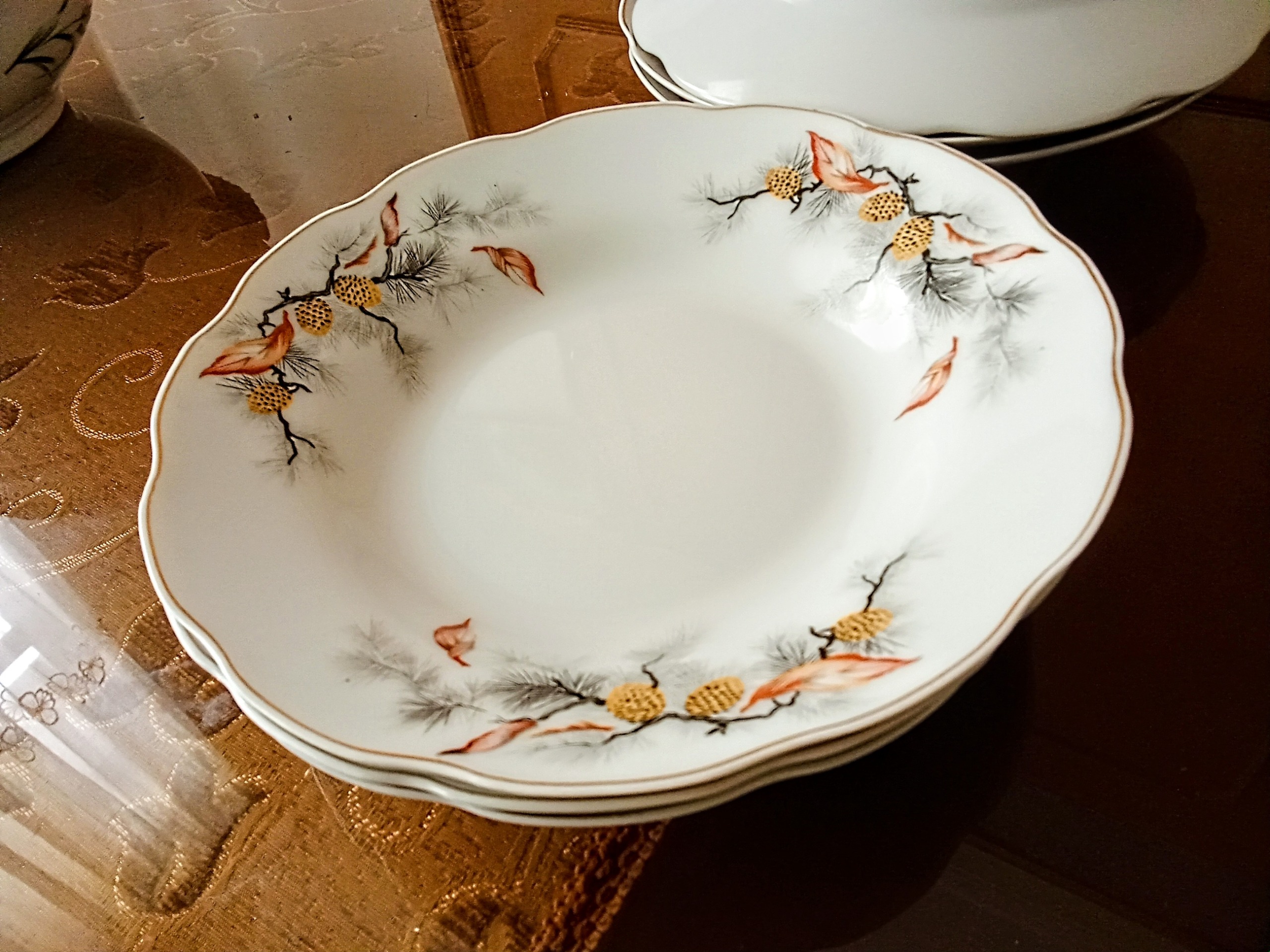 دودست ظرف چینی قدیمی خورشتخوری پهلوی