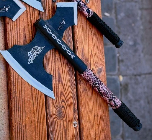 تبرتمام فولادیدطرحداردسته بافت ابریشمی سایز40سانت