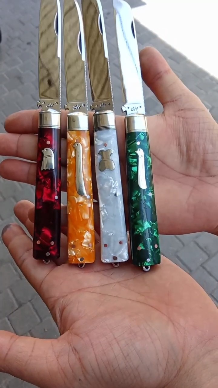 چاقوکلکسیونی دسته باغه4رنگ اثراستادبنام مولوی