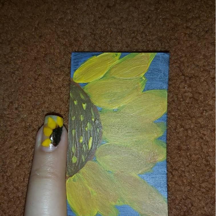 نقاشی گل آفتابگردان(سایز کوچک/تک نسخه)