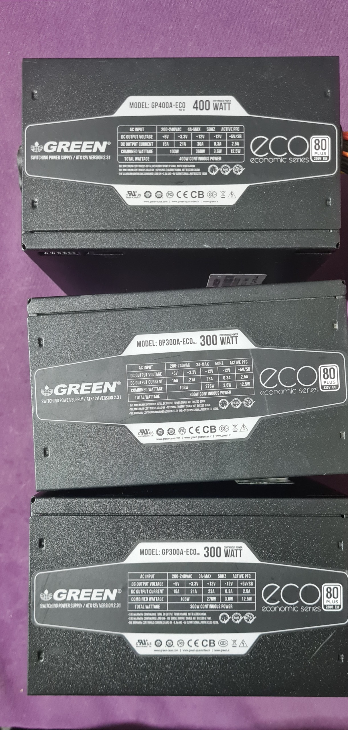 پاور کامپیوتر 300 و 400 وات گرین GP300A-ECO REV3