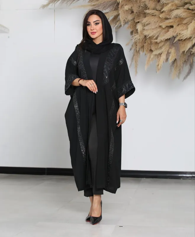 پانچ جلو نوار مروارید دوزی کد 9218 مدل پرشان
