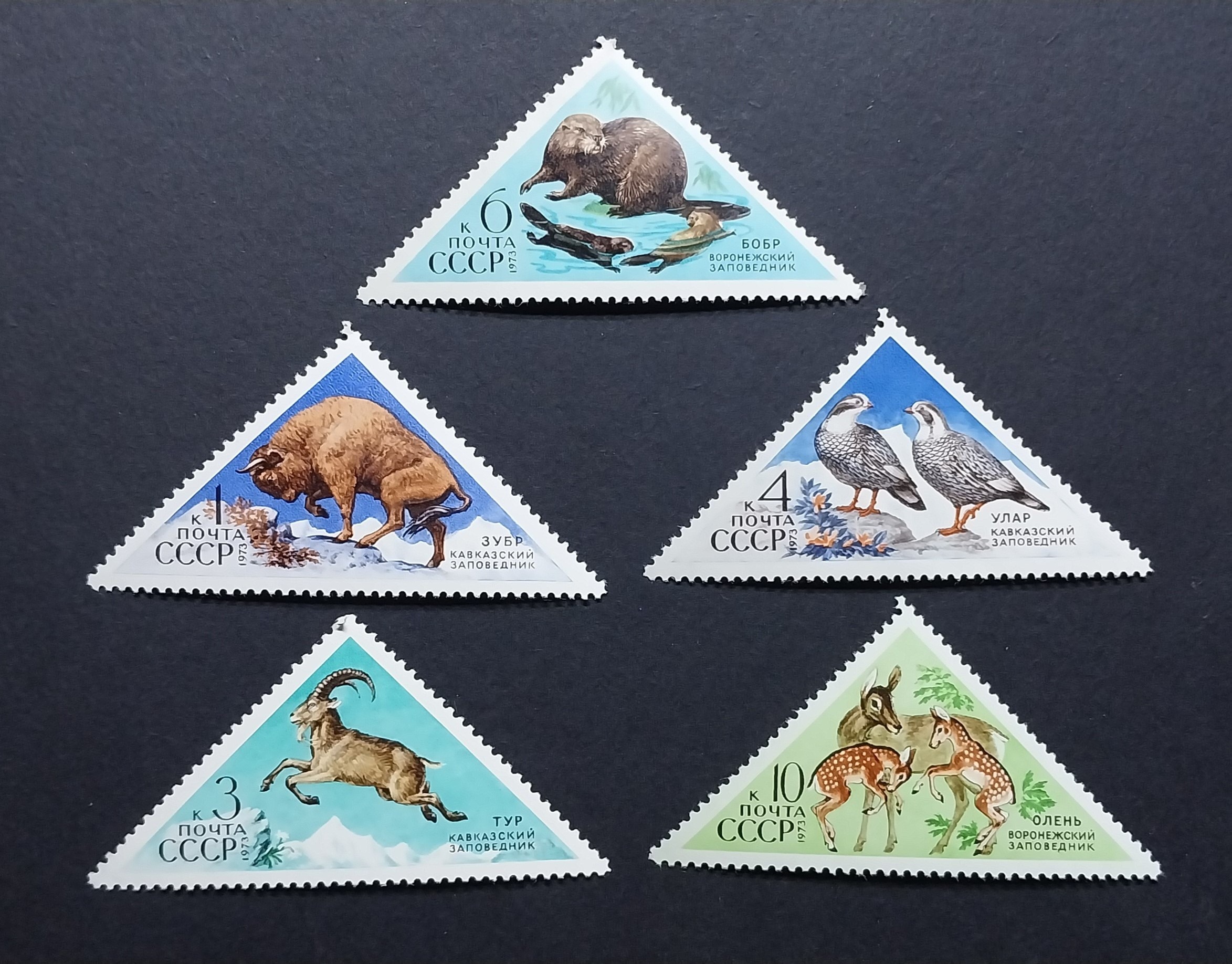 حیوانات حفاظت شده شوروی مثلثی سری کامل