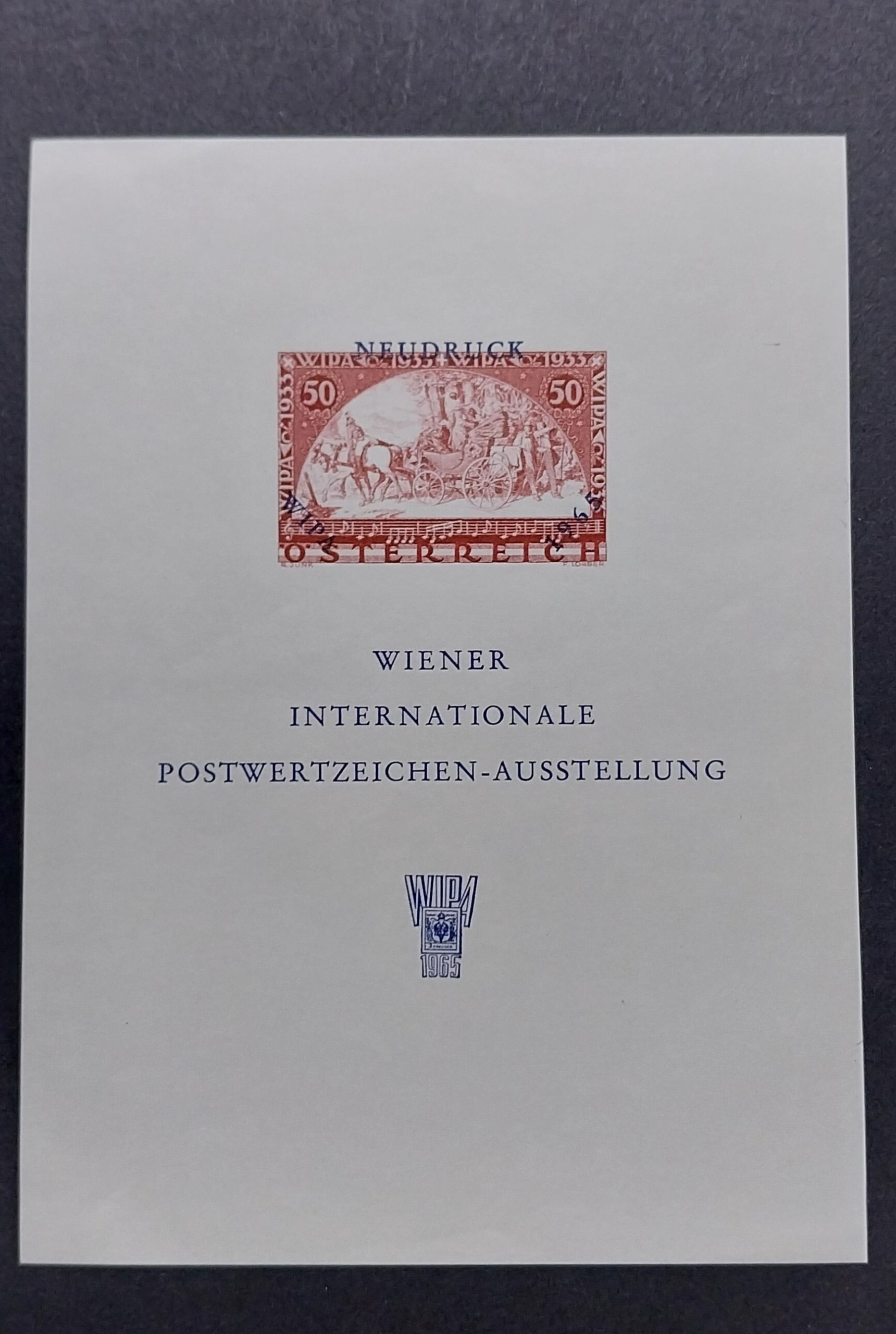 مینی شیت نمایشگاه تمبر اتریش بیدندانه
