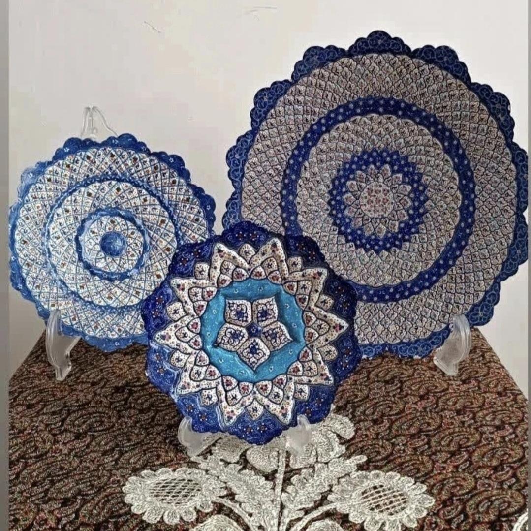 دیوار کوب مسی مینا کاری شده