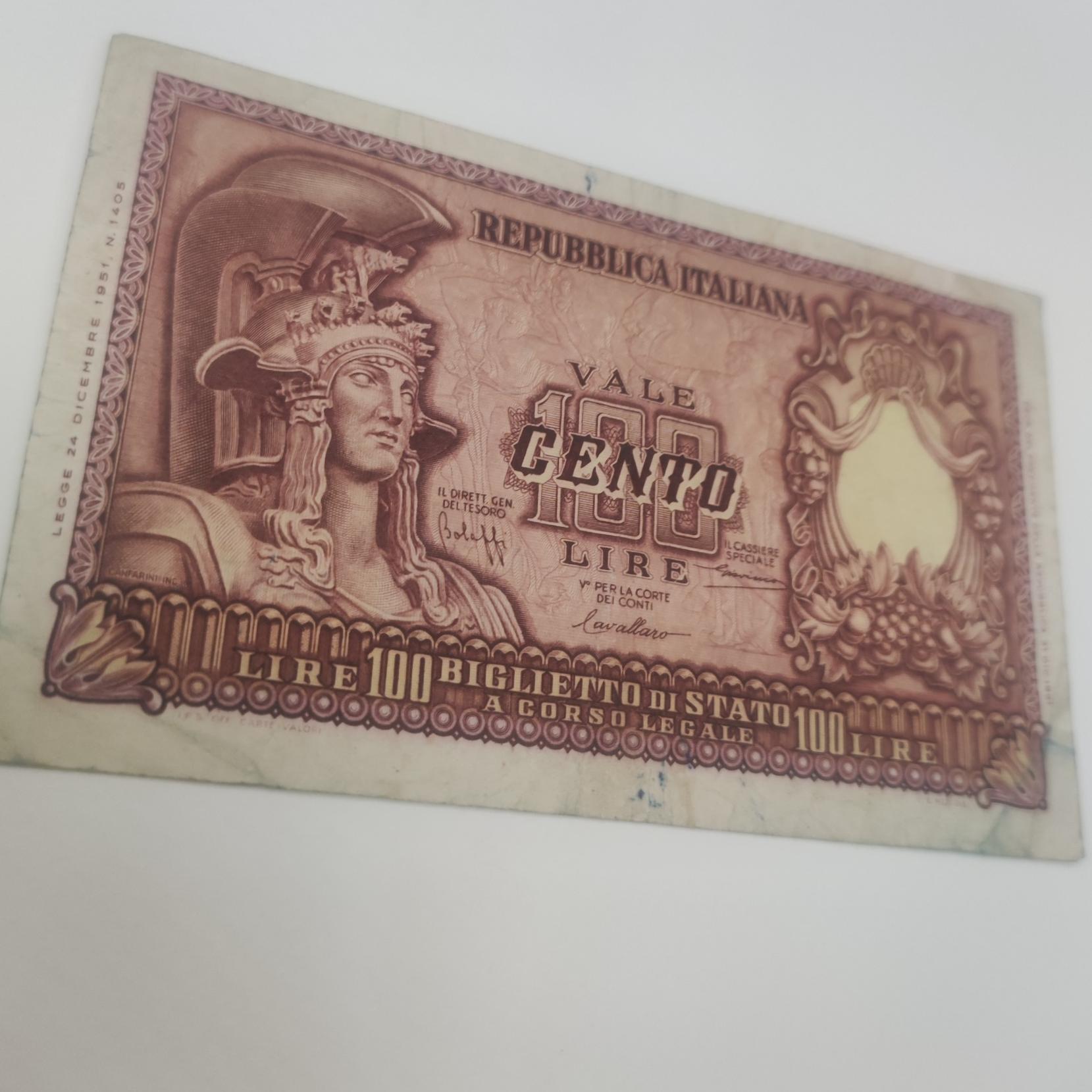 اسکناس منحصربفرد ایتالیا گنجینه 1951