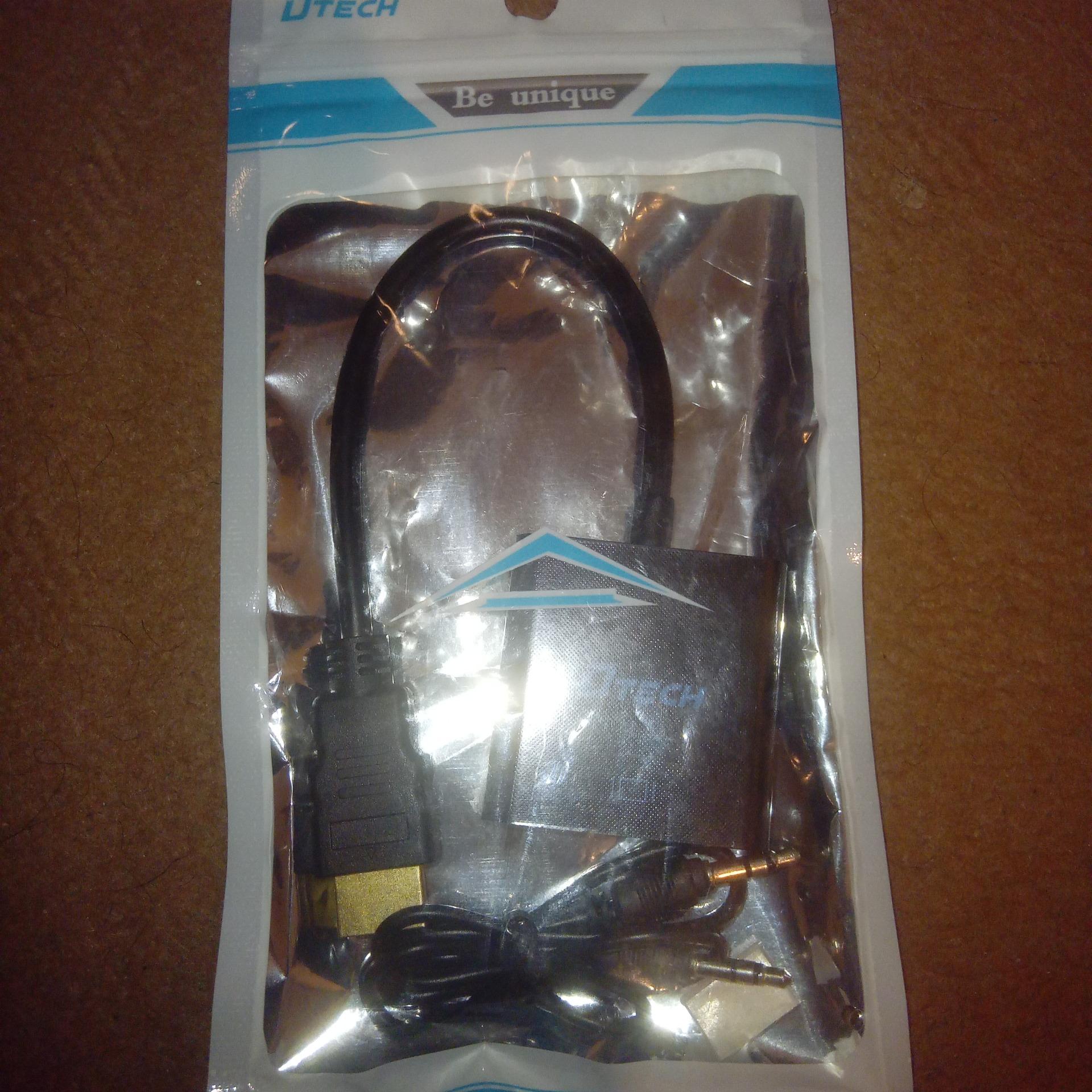 تبدیل HDMI به VGA برند دی تک با کابل AUX