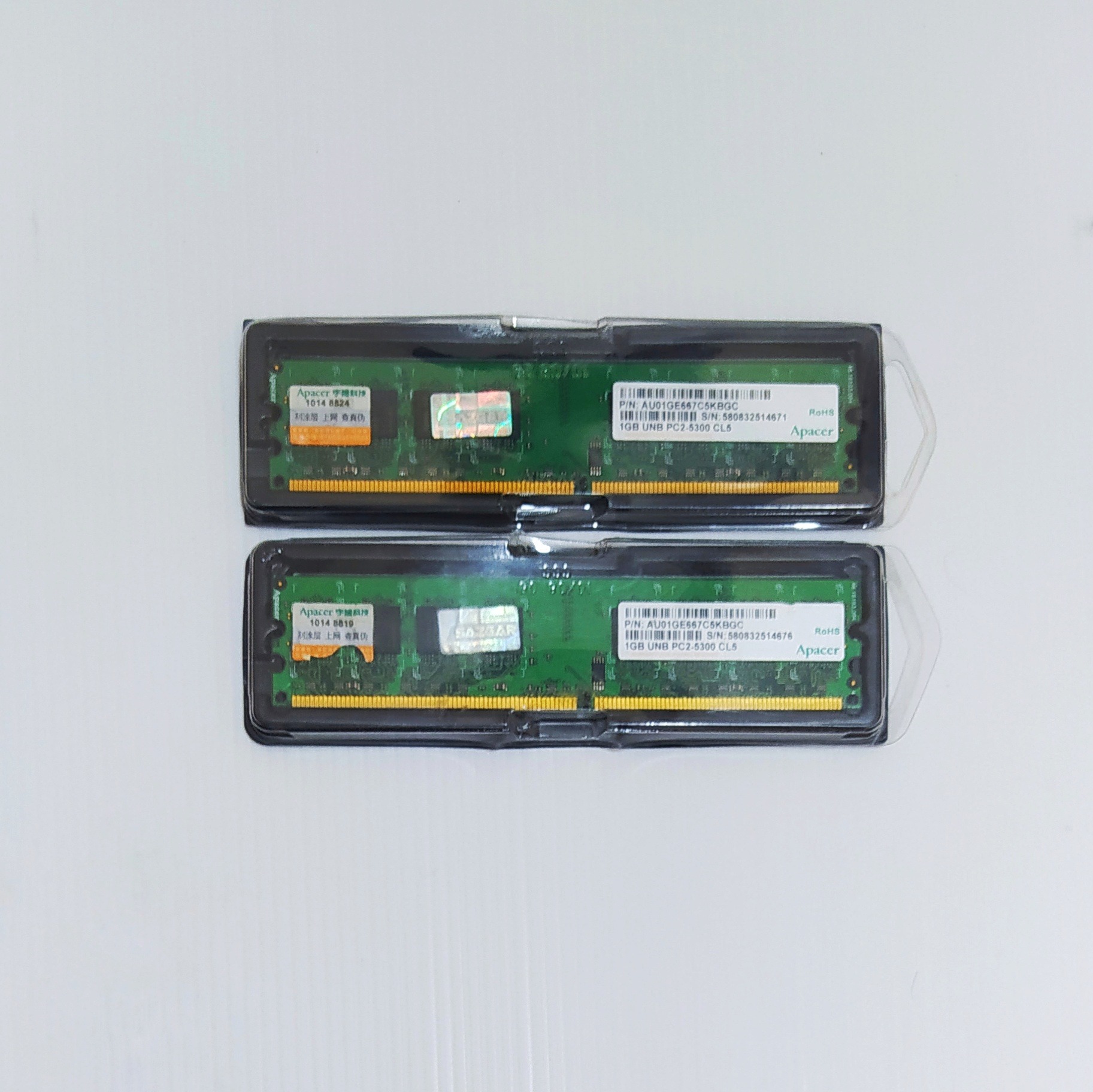 رم 2 گیگ DDR2 باس 667 برند Apacer(2عدد1گیگ)