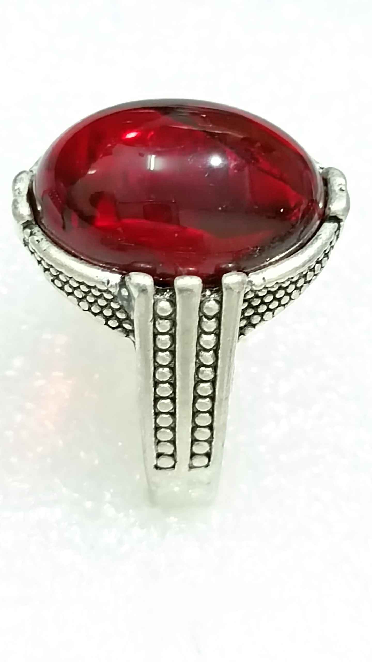 حراج انگشتر یاقوت سرخ مصنوعی