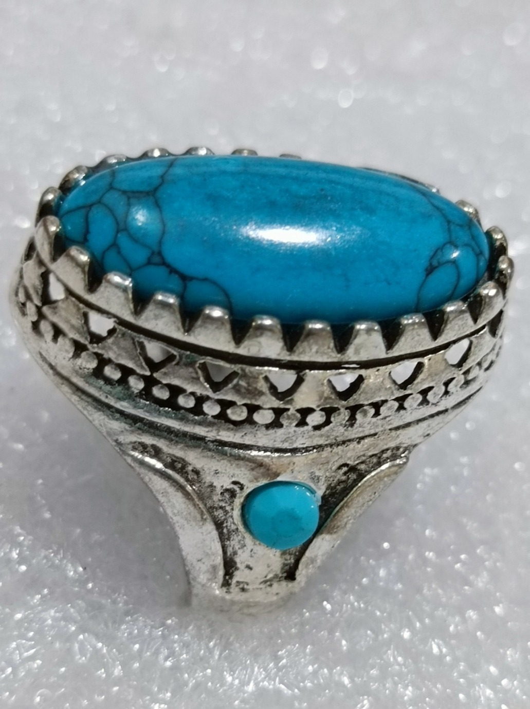 حراج انگشتر فیروزه مصنوعی وارداتی