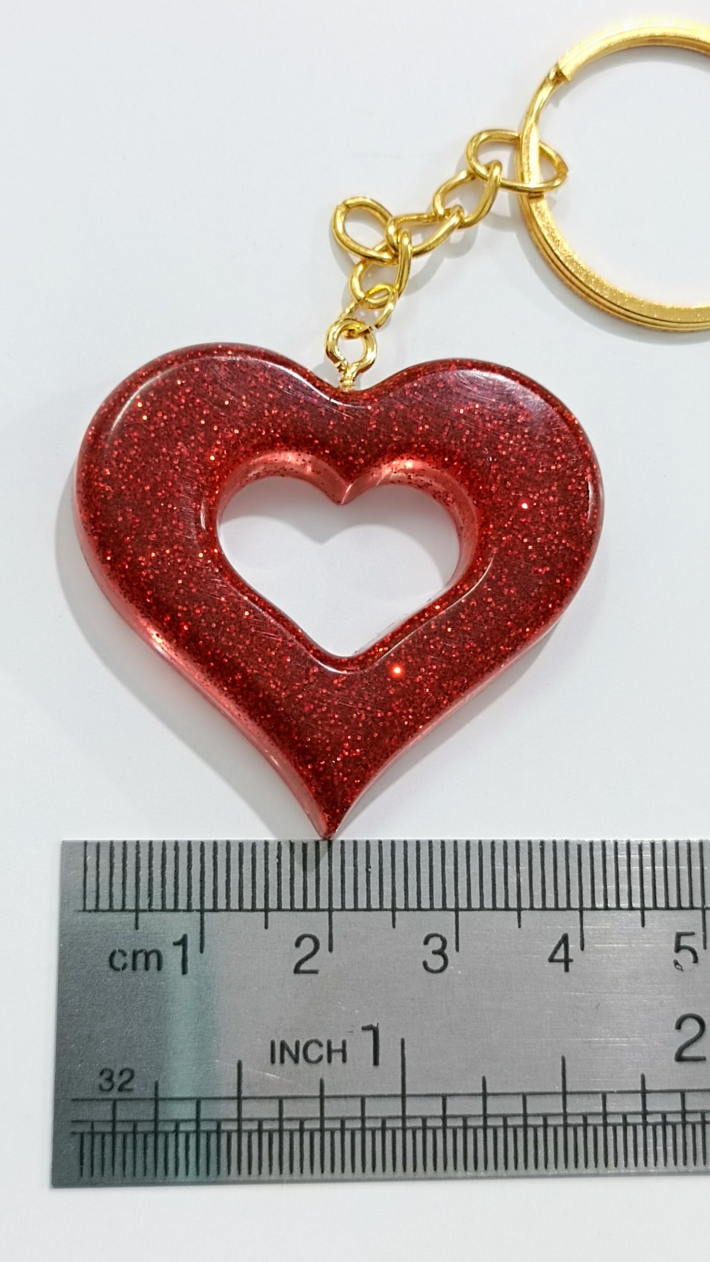 آویز قلب، اکلیلی، 9 گرمی، جنس رزین سبک وزن