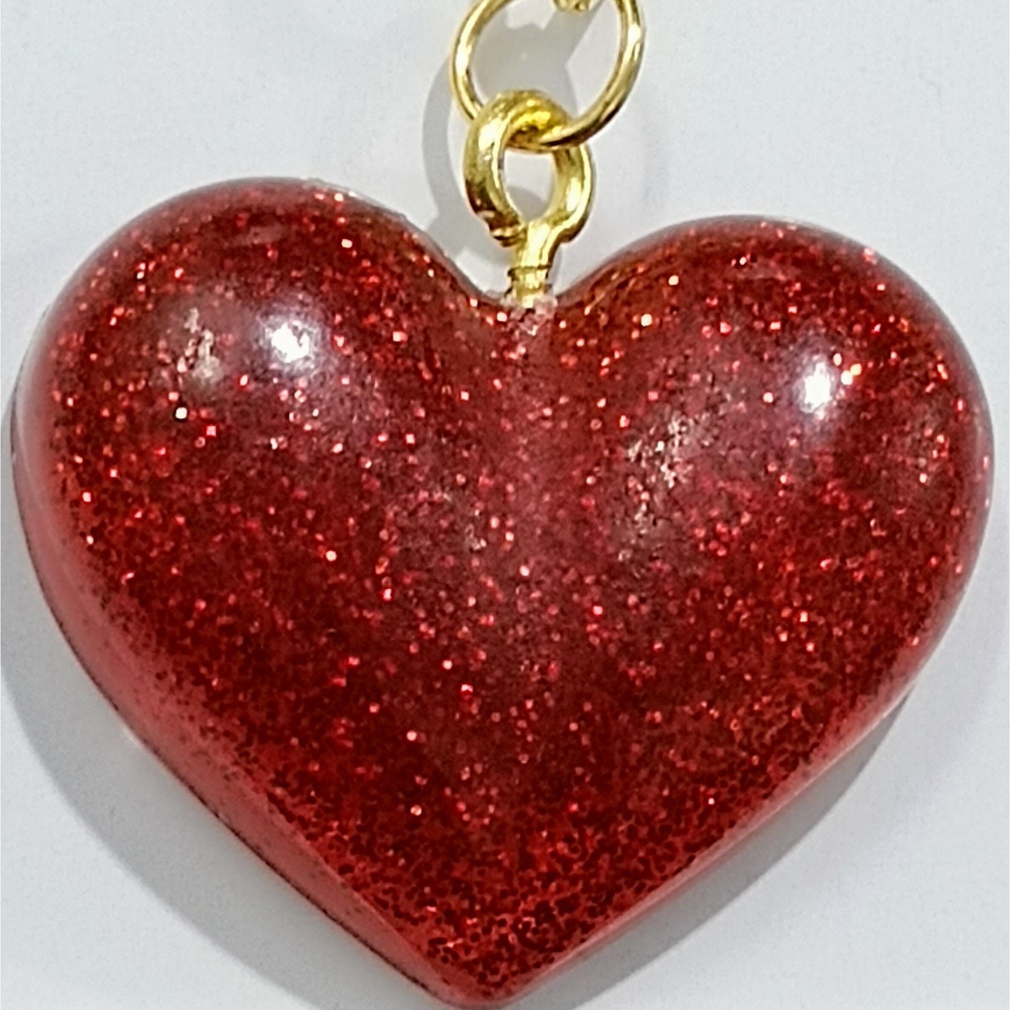 آویز قلب کوچک، اکلیلی، 6 گرمی، جنس رزین، سبک وزن