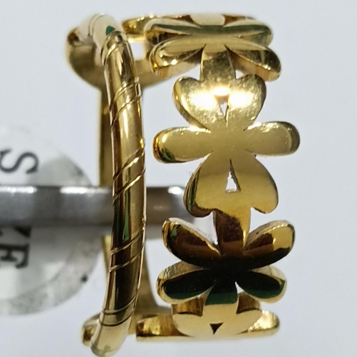 حراج انگشتر زنانه دخترانه طلایی سایز 9 درجه یک