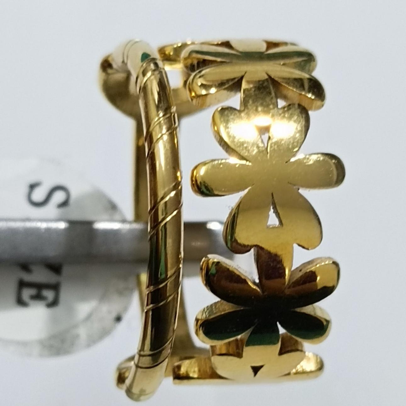 حراج انگشتر زنانه دخترانه طلایی سایز 9 درجه یک