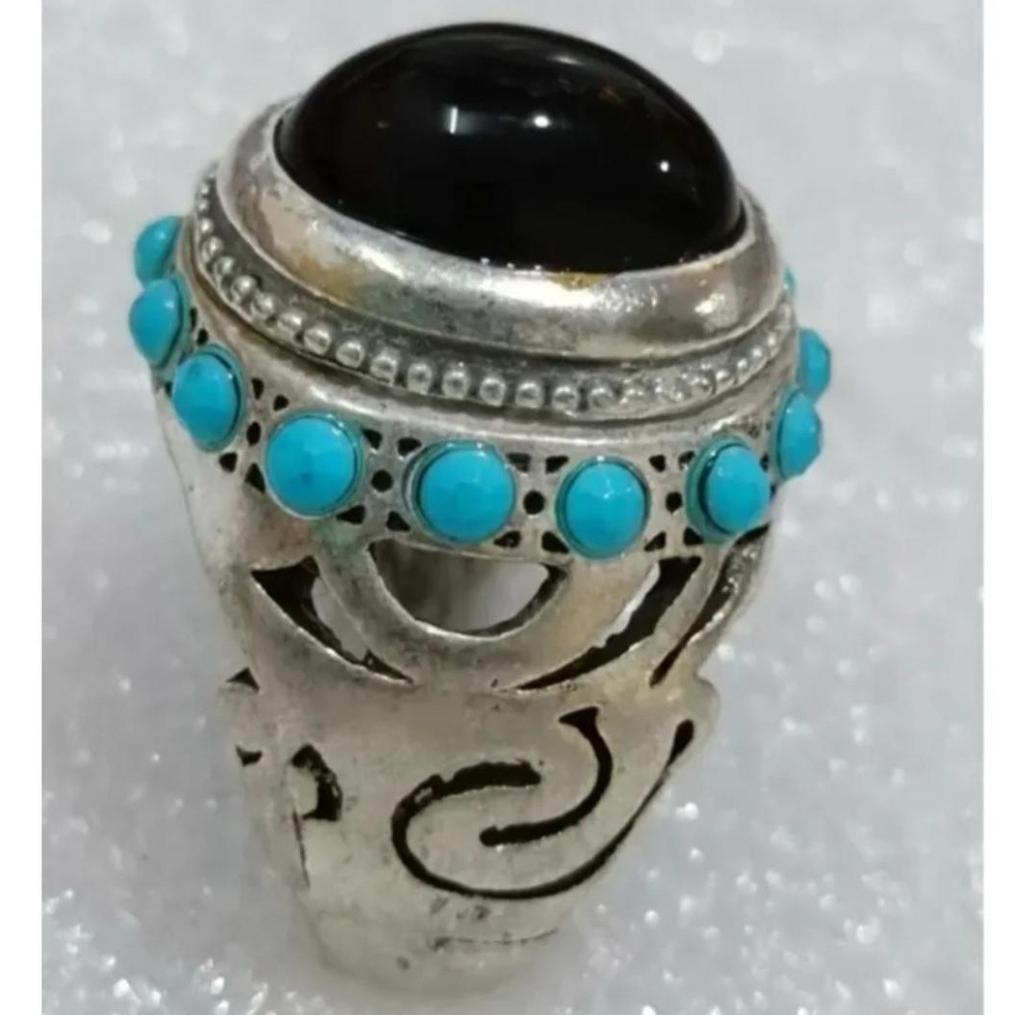 انگشتر وارداتی نگین مصنوعی آلیاژ بدل درجه یک