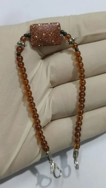 دستبند حراجی سنگ دار