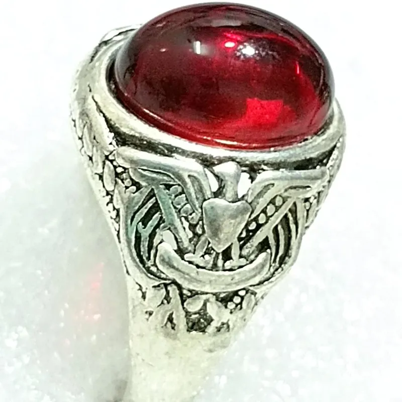 انگشتر وارداتی یاقوت سرخ مصنوعی حراجی