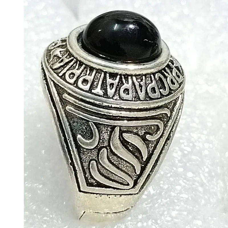 حراج انگشتر وارداتی عقیق مشکی مصنوعی