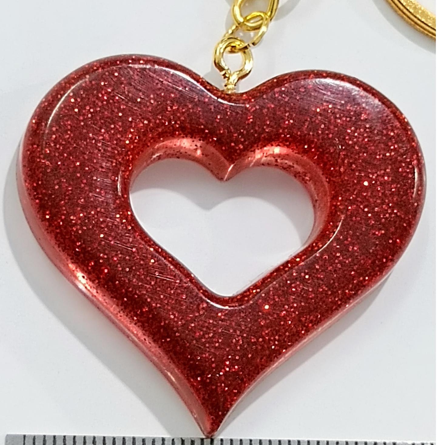 قلب اکلیلی، آویز 9 گرمی، جنس رزین، سبک وزن