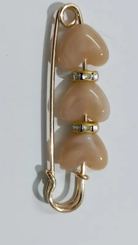 سنجاق قلبی طلایی حراجی