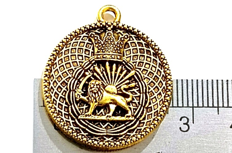 آویز آنتیک 7 گرمی دو رو، کلاسیک شیک و زیبا، حراج