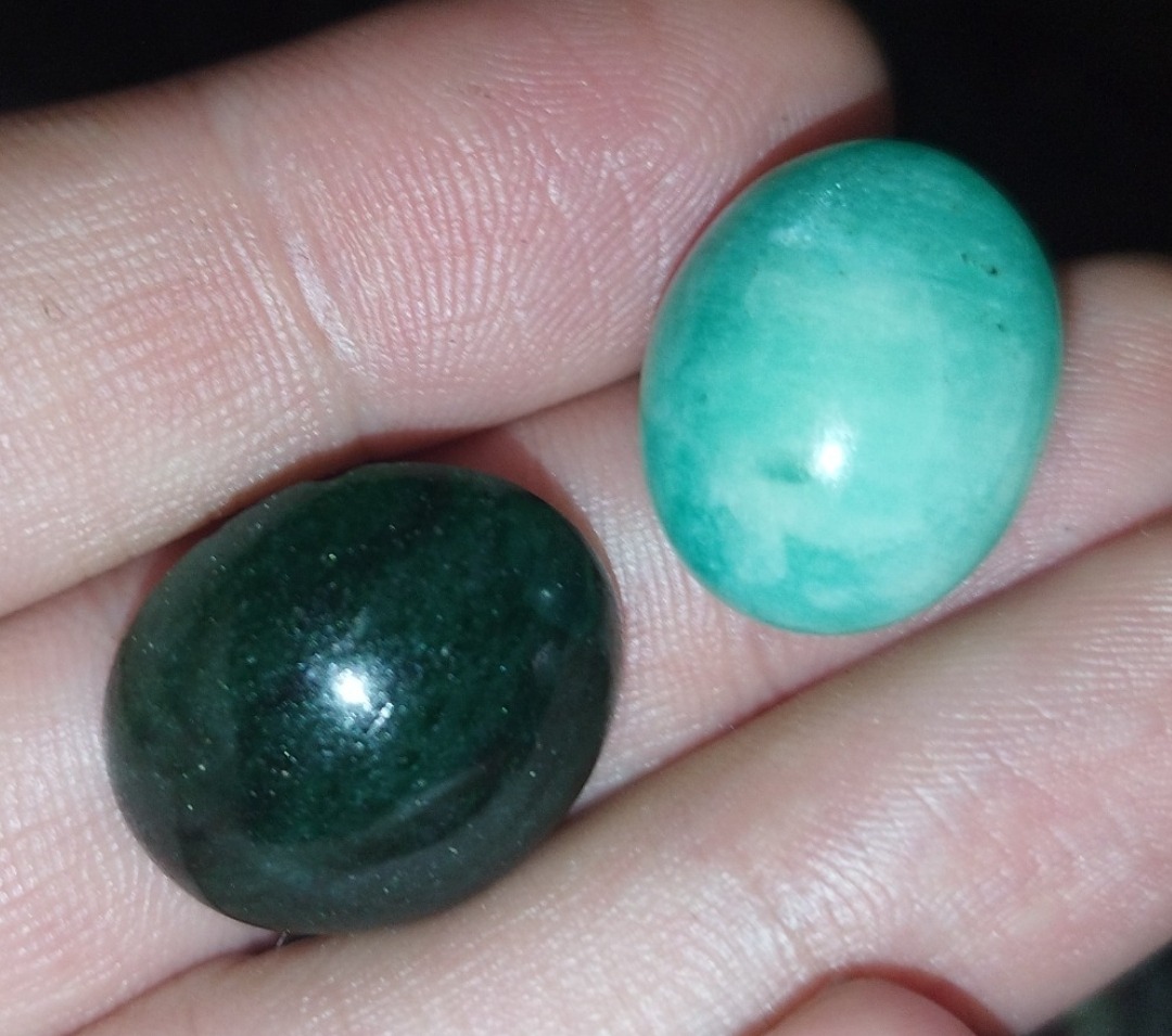 نگین معدنی أونتورین هندوستان و آمازونیت معدنی