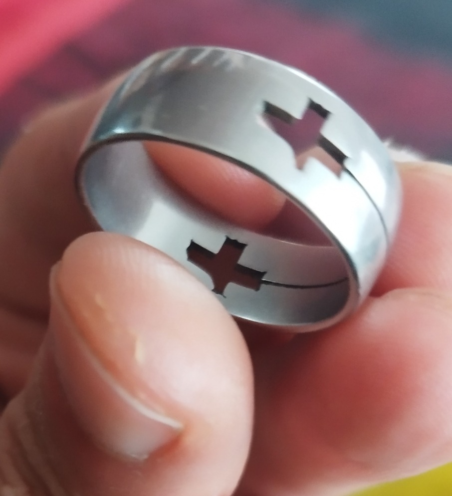 حلقه زیبای مردانه استیل رنگ ثابت تضمینی