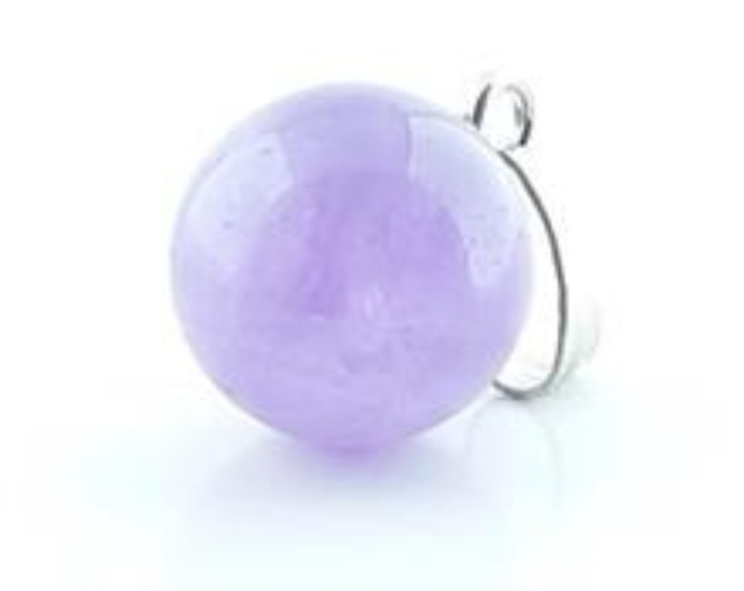 دو عدد آویز سنگهای قیمتی ومعدنی آمتیست وفلوریت