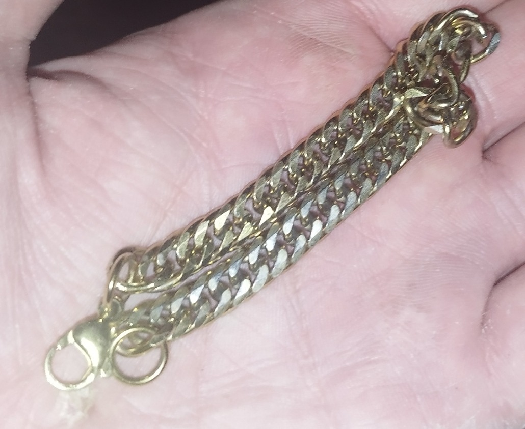 دستبند زیبا واقعاً عالی کار روش شده طلا روسی