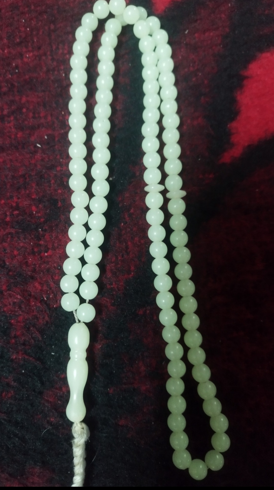 تسبیح زیبای 101 عددی شب چراغ نور سبز